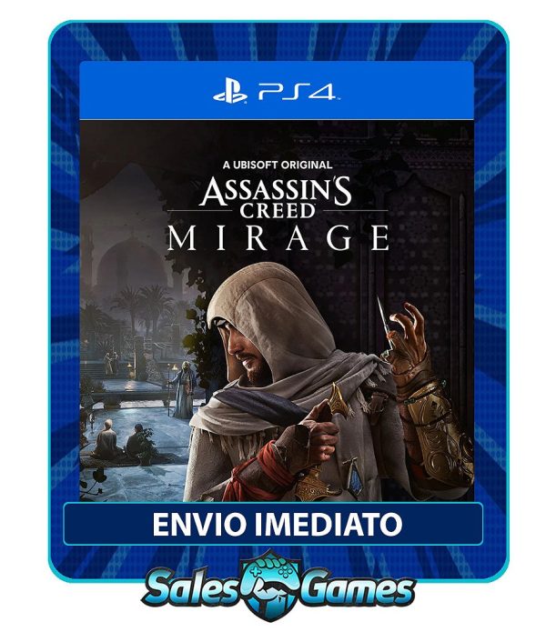 Assassins Creed Mirage - PS4 - Edição Padrão - Primária - Mídia Digital.