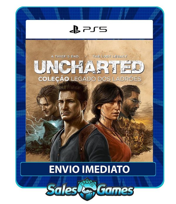 UNCHARTED - COLEÇÃO LEGADO DOS LADRÕES - PS5 - Edição Padrão - Primária - Mídia Digital