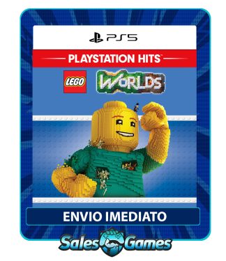 LEGO Worlds - PS5 - Edição Padrão - Primária - Mídia Digital.