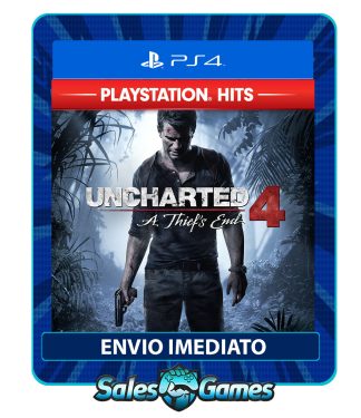 UNCHARTED 4: A Thief’s End- PS4 - Edição Padrão - Primária - Mídia Digital.
