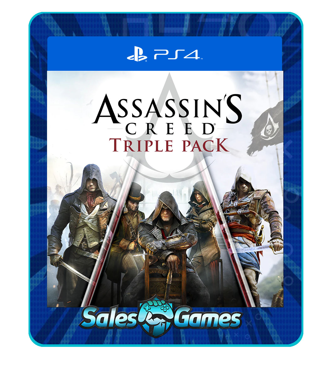 Assassin's Creed Triple Pack - PS4 - Edição Padrão - Primária - Mídia Digital.
