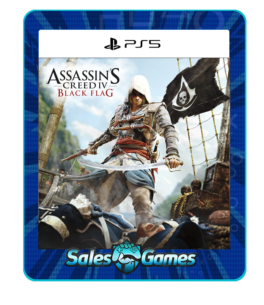Assassin’s Creed IV Black Flag - PS5 - Edição Padrão - Primária - Mídia Digital.